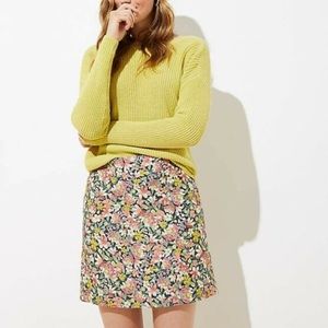 LOFT FLORAL SHIFT SKIRT